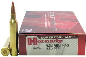 Hornady Superformance 7mm Remington Magnum 162 gr SST – 500 Rounds [80633]
