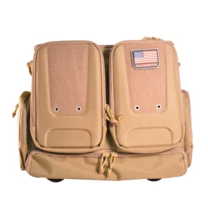 G.P.S. Tactical Rolling Handgunner Range Bag Tan