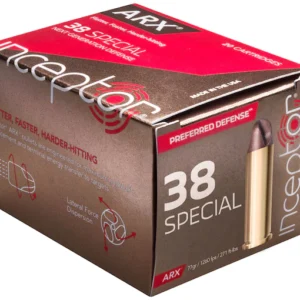 Inceptor Preferred Defense Ammunition 38 Special 77 Grain ARX Lead-Free Box of 20