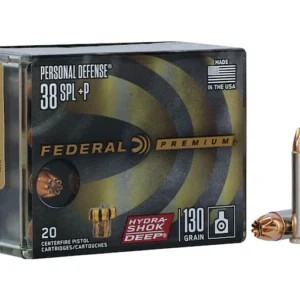 Federal Premium Personal Defense Ammunition 38 Special +P 130 Grain Hydra-Shok Deep Jacketed Hollow Point