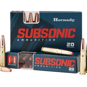 Hornady Subsonic Ammunition 300 AAC Blackout 190 Grain Sub-X FTX Box of 20