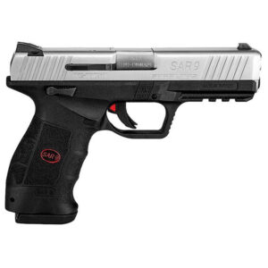 Sarsilmaz USA SAR 9 Semi Auto Pistol 9mm Luger 4.4" Barrel 10 Rounds Fixed Sights Striker Fired Accessory Rail Polymer Frame Two Tone Finish