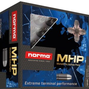 Norma Home Defense MHP Ammunition 380 ACP 85 Grain Solid Hollow Point Lead Free Box of 20