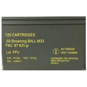 Prvi Partizan PPU Rangemaster .50 BMG Ammunition 120 Rounds 625 Grains FMJ 2940 fps