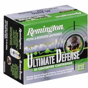 Remington HD Ultimate Defense Ammunition 380 ACP 102 Grain Brass Jacketed Hollow Point