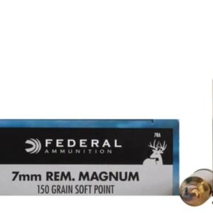 Federal Power-Shok, 7mm Remington Magnum, SP, 150 Grain, 200 Rounds