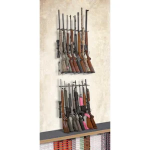 Rack'Em Racks 16 Rifle Double Decker Vertical Rifle Display 2-Rifle Barrel Rests and 1-Buttstock Tray