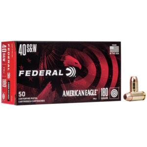 Federal American Eagle 40 S&W Ammo 180 Grain FMJ Projectile
