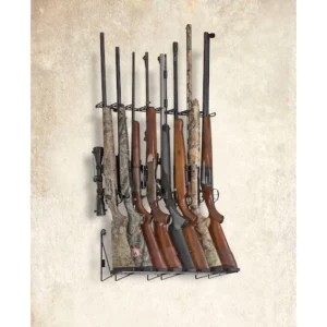 Rack'Em Racks 8 Rifle Wall Mounted Display Rifle Barrel Rest and Buttstock Tray