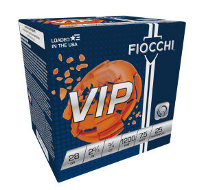 Fiocchi 28 Gauge Ammunition FI28VIP75 2-3/4 1200FPS 3/4oz #7.5 CASE 250 rounds