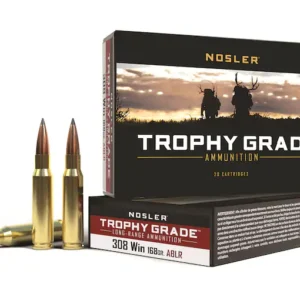 Nosler Trophy Grade Ammunition 308 Winchester 168 Grain AccuBond Long Range Box of 20