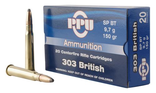 PPU PP303F Standard Rifle 303 British 174 gr Full Metal Jacket (FMJ) 20 Bx/ 10 Cs