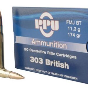 Product Information Caliber/Gauge 303 British Casing Brass Bullet Type Soft Point Box Qty 20 PPR $1.50/round