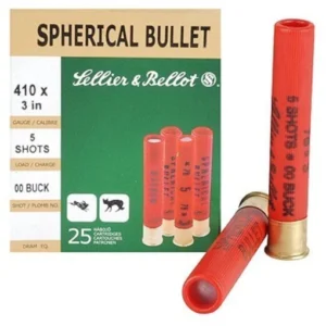 Sellier & Bellot Ammunition 410 Bore 3" 00 Buckshot 5 Pellets Box of 25
