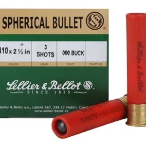 Sellier & Bellot Ammunition 410 Bore 2-1/2" 000 Buckshot 3 Pellets Box of 25