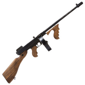 Auto-Ordnance Thompson 1927A-1 Deluxe Semi Auto Carbine .45 ACP 16.5" Finned Barrel 100 Round Drum/20 Round Stick Magazine Blade Front Sight Walnut Stock/Grip Blued Finish T1100D