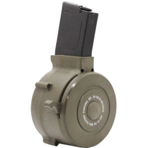 Iver Johnson AR-15 Drum Magazine .223 Remington 50 Rounds Polymer Black and Green