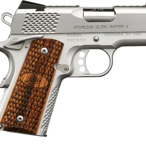 Kimber Stainless Ultra Raptor II Semi-Automatic Pistol 45 ACP 3" Barrel 7-Round Stainless Wood
