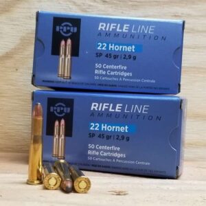 Prvi PPU 22 Hornet Ammunition Standard PP22H 45 Grain Soft Point 1000 Rounds - Rifle Line