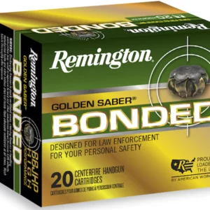Remington Golden Saber Bonded Ammunition 9mm Luger +P 124 Grain Jacketed Hollow Point