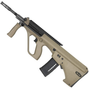 Steyr AUG A3 M1 5.56 NATO Semi Auto Bullpup Rifle 16" Barrel 30 Round AR-15 Pattern Magazine Extended Picatinny Rail Polymer Stock Mud