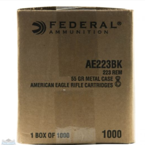 American Eagle .223 55gr FMJBT Ammunition 1000rds - AE223BK