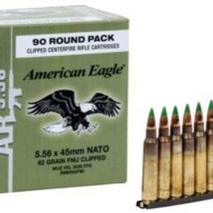 Federal 5.56 x 45mm NATO XM855 62gr Steel Core FMJ 90 Rounds