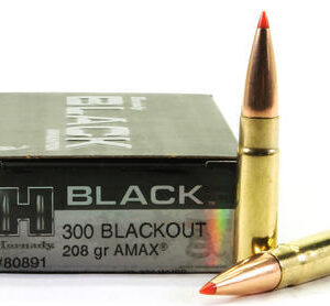 Hornady Black 300 AAC Blackout Ammo 208 grain A-Max, 200 Rounds [80891]