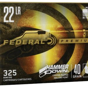 Federal Premium HammerDown 22LR Ammo 40 Grain Plated Hollow Point