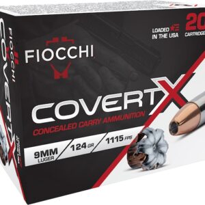 Fiocchi CovertX 9mm Luger Ammo 124 Grain Jacketed Hollow Point