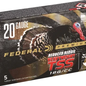 Federal Premium Reduced Recoil Heavyweight TSS Turkey 20 Gauge Ammo 2-3/4" #9 Tungsten Shot 1-1/8 oz Box of 5